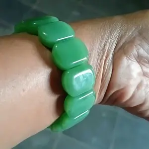 Gelang Gi0k kesehatan Model Kotak Manik Aksesori Tampilan mewah elegan