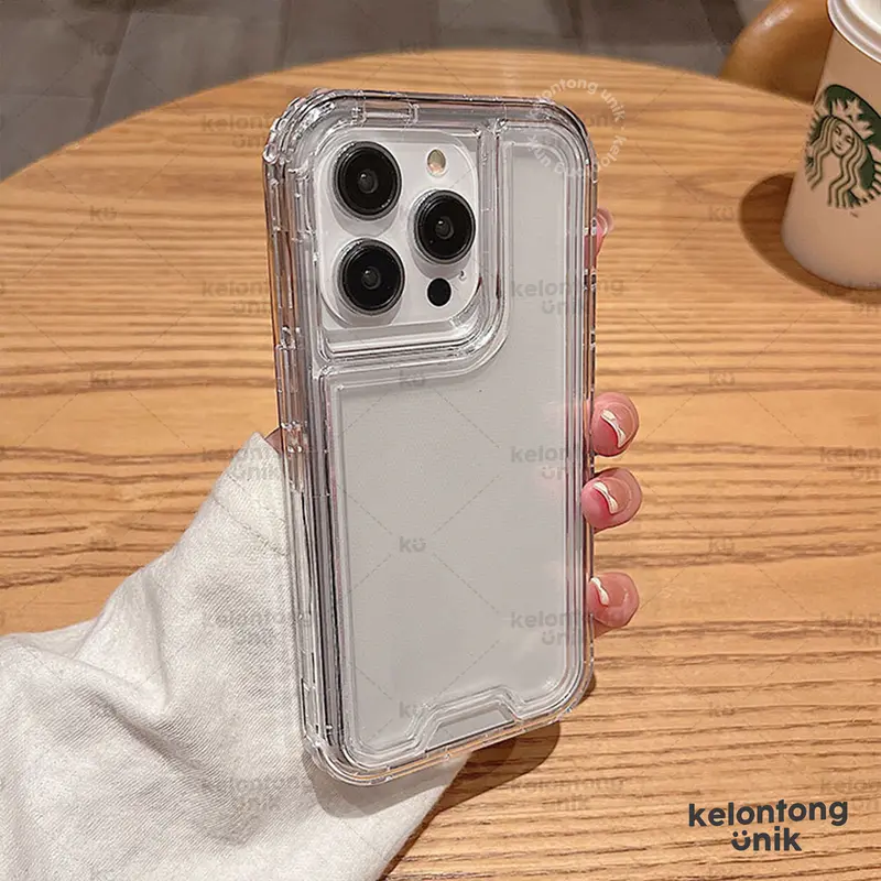 KELONTONG UNIK | 3 in 1 Hyper Protection Military Grade Case - Softcase/ Casing HP for iPhone X XS XR XSMAX 11 12 13 14 15 16 MINI PRO PROMAX PLUS Aksesoris Telepon ,CIOM 4