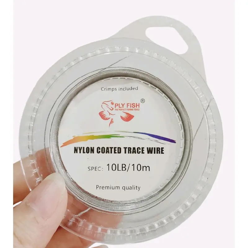 Neklin PLYFISH Kawat Pancing Nylon Coated Wire 10m Termasuk Klem 5