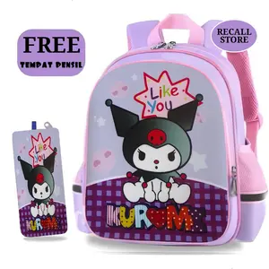 Tas Ransel Tas Sekolah backpack Karakter Lucu Viral Kuromi untuk SD TK PAUD anak perempuan Fashion