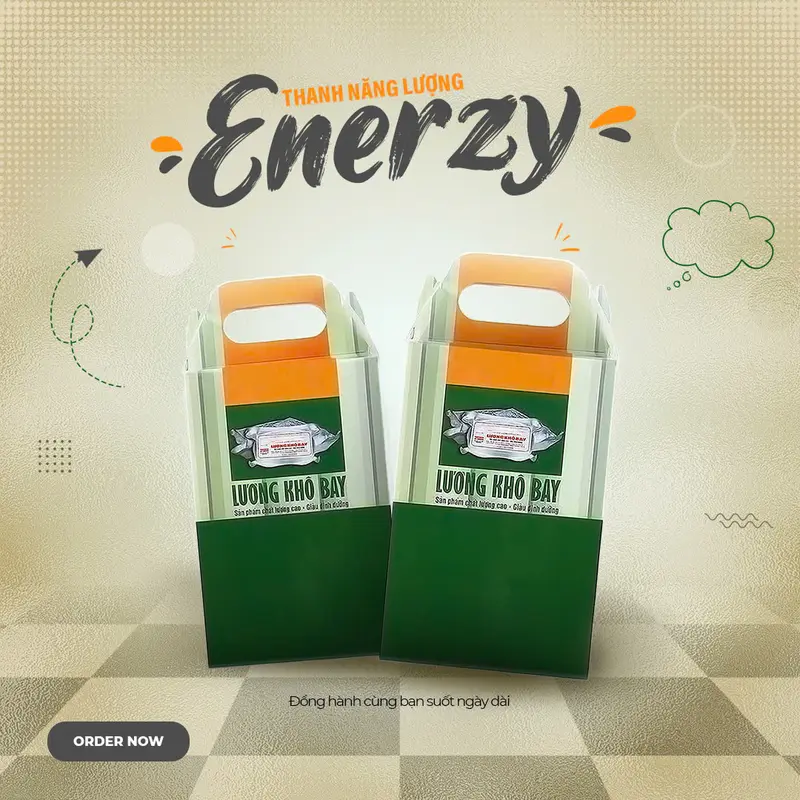 (2kg) Combo 2 hộp lương khô bay mỗi hộp 1kg. mỗi hộp có 10 gói mỗi gói 2 thanh tổng 20 thanh lương khô 0