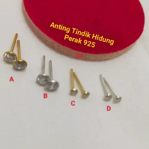 Tindik Hidung Perak 925 Silver&gold