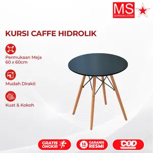 Meja Bulat Minimalis / Meja Eames Dining / Meja Cafe / Meja Makan / Meja Ruang Tamu / Table Modern / Meja Belajar Aesthetic / Terbaru
