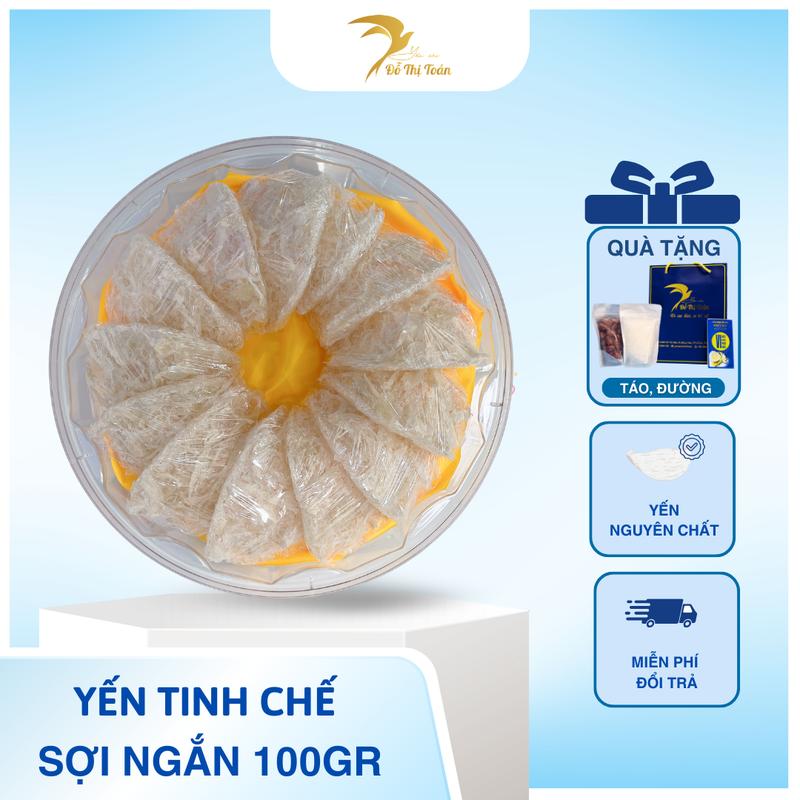 KHO DTT Yến tinh chế sợi ngắn đầu chân Tặng kèm đường phèn táo đỏ - yến sào Đỗ Thị Toán