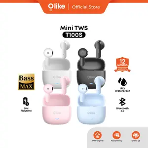 [NEW LAUNCH] Olike Mini TWS T100S Bass True Wireless Earphone Bluetooth 6.0 Low Latency Driver 13mm Playtime 38 Hours IPX4 Waterproof Garansi 12 Bulan