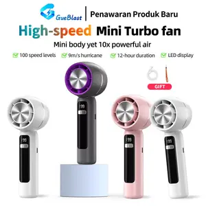 GueBlast-F19 Mini Portable Fan Mini Jet Fan 5800mAh Working Time Up to 12 Hours USB Rechargeable Personal Fan Ultra-light 199 Speed ​​Levels Angin Kipas lanyard nagita slavina