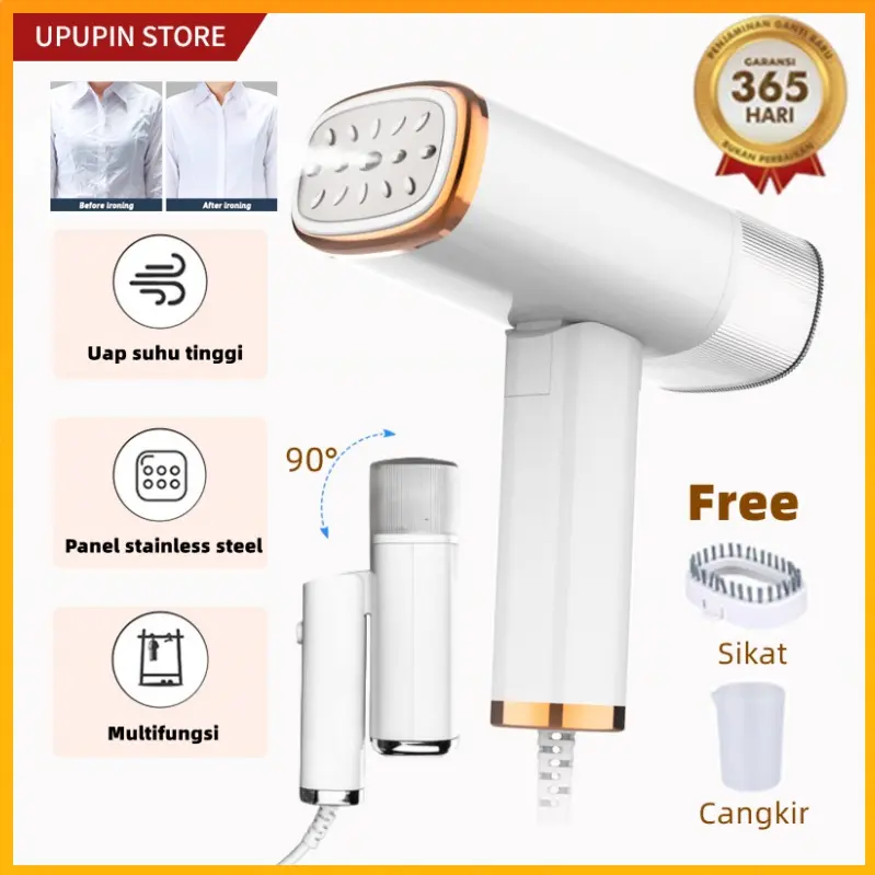 Setrika Uap Listrik Portable Handy Garment Steamer Uap foldable low watt Baju Rumah Tangga Travel Mesin