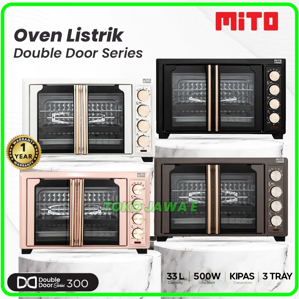 OVEN LISTRIK MITO M0 300 DOUBLE DOOR KAPASITAS 33 LITER