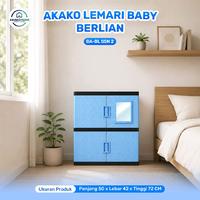Gambar AKAKO - LEMARI PAKAIAN ANAK PLASTIK AKAKO BABY "BERLIAN" SUSUN 2/KODE: BA-BL - PAKAI KACA dari AKAKOOFFICIALSHOP Kota Tangerang 1 Tokopedia