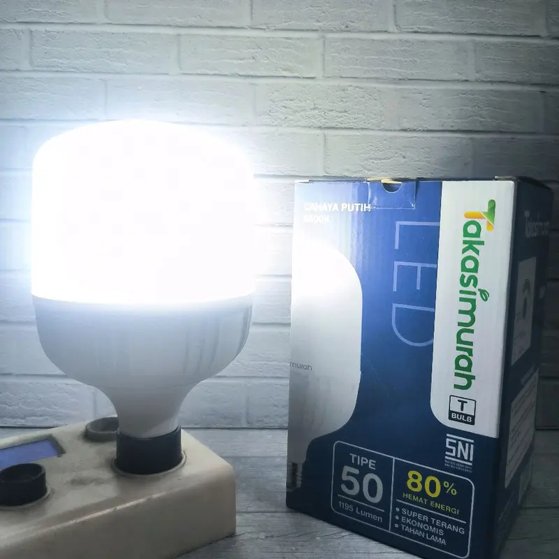 TAKASIMURAH LAMPU LED 5W 10W 15W 20W 30W 40W 50W PUTIH SNI BERGARANSI 6