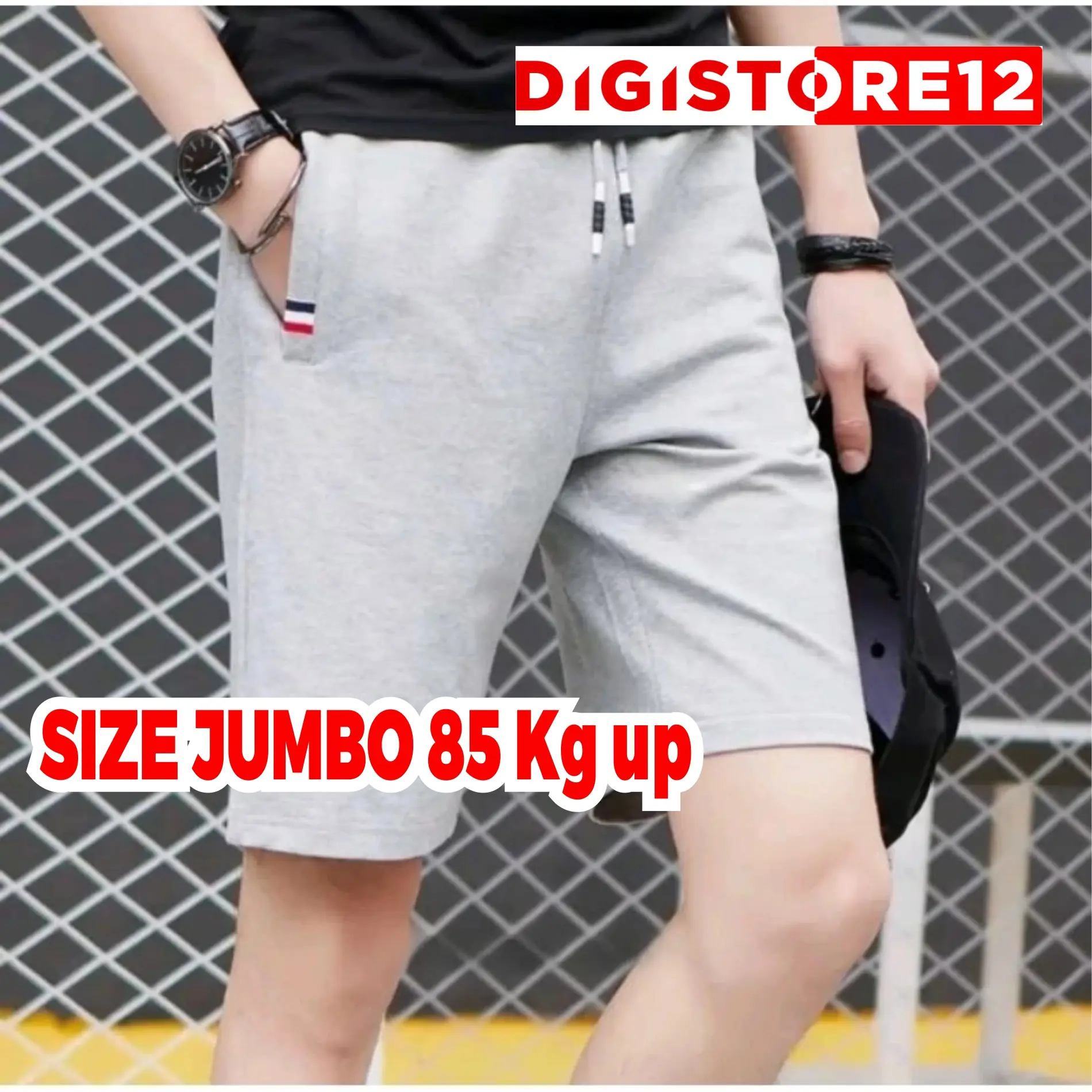 [DIGISTORE12]CELANA Boxer PENDEK Katun Distro Surfing Size JUMBO XXL BEBY TERY CELANA Unisex  Hitam PENDEK KOLOR JUMBO PRIA WANITA Shorts Dewasa Motif Polos Santai