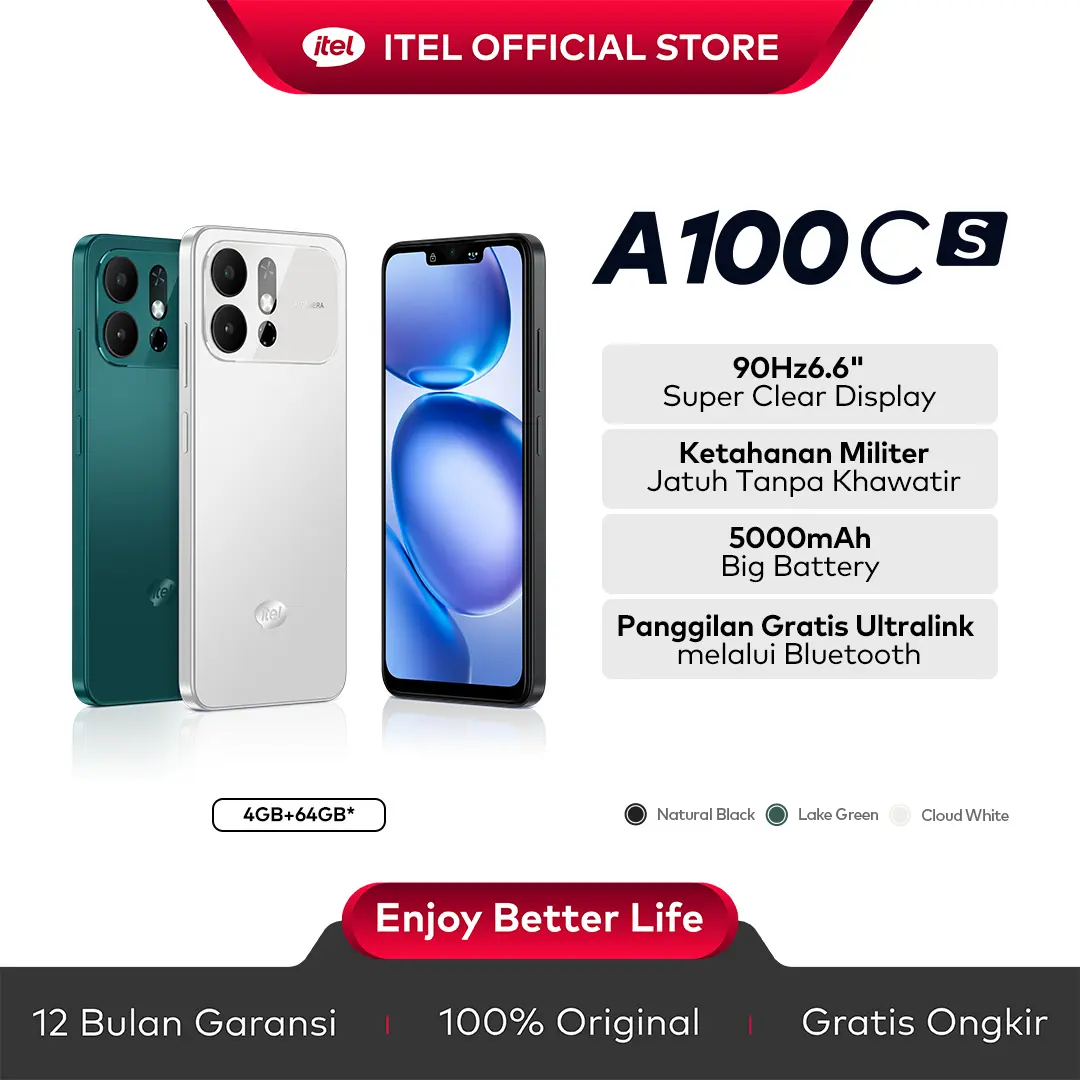 [IRVAN GALIH X ITEL] Itel A100C 3+5GB RAM / 64 GB ROM | 4+8GB RAM / 64GB ROM - Military Grade Durability - Dynamic Bar