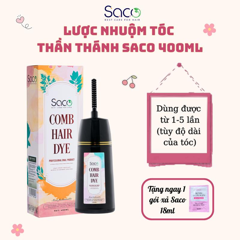 Lược dầu gội nhuộm tóc SACO 400ml Đổi Màu Tóc