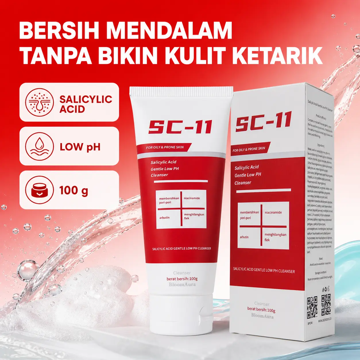 【BPOM COD】SC-11 Pembersih Wajah Whitening.Tolak kulit kusam! Gunakan secara rutin, kulit putih bersih dan cerah terlihat! Perawatan Cleanser Pria Facial Berminyak Bersihkan Mencerahkan Muka Pembersihan Berminyak Bersihkan Memutihkan Membersihkan