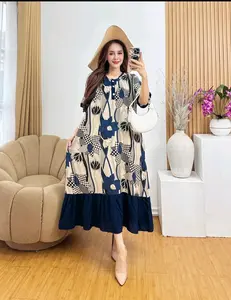 Daster Mawar Kekinian Rayon Grade A Daster Tali Samping Busui Kancing Depan LD 120