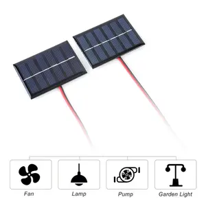 High Efficiency 1W 3V Polysilicon Solar Panel Charger for DIY Battery Charging and Low Power Appliances - 2pcs