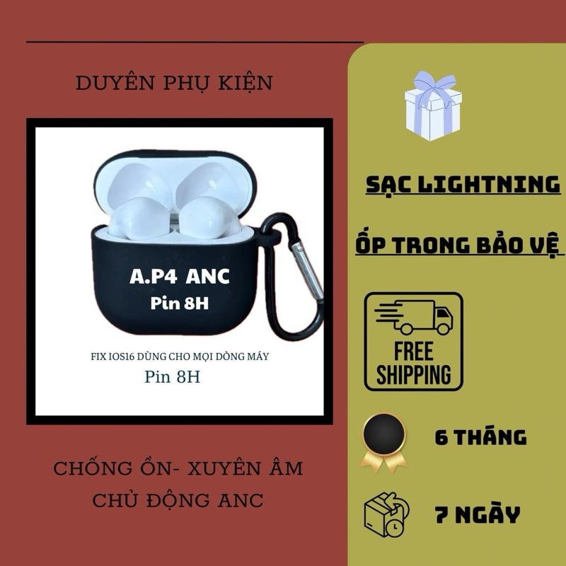  Tai Nghe A.P4 ANC Chống Ồn 40db- Xuyên Âm Chủ Động| Pin 8H Kèm Ốp Bảo Vệ + Cap Sạc Usb. Bảo Hành 6 Tháng Lỗi Đổi Mới Nhét Tai Nghe Nhạc Earphone 