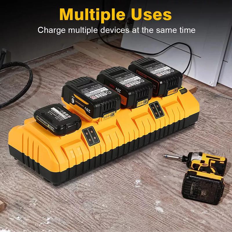 4-Port DCB104 Fast Charger For Genuine DEWALT 12V/20V Lithium DCB205 XR Battery 5