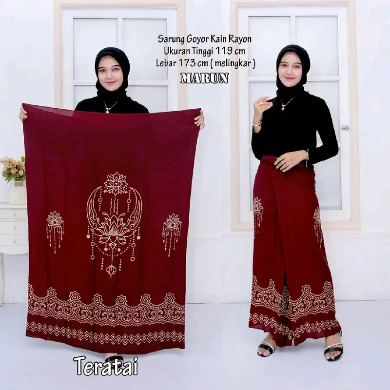 Paket 3pcs dapat 3 Sarung batik wanita sarung gloyor sarung batik santriwati bisa pilih motif/warna 8