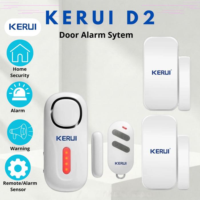 Gambar KERUI D2 Alarm Pintu dan Jendela dengan Remote 2 Magnetik Sensor dari Asyam Weiseman Kab. Bekasi Tokopedia