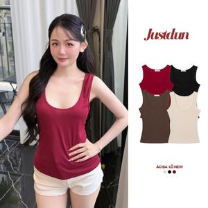 [XẢ KHO] Áo ba lỗ dáng rộng gân tăm thái thoáng mát JUSTDUN 4A