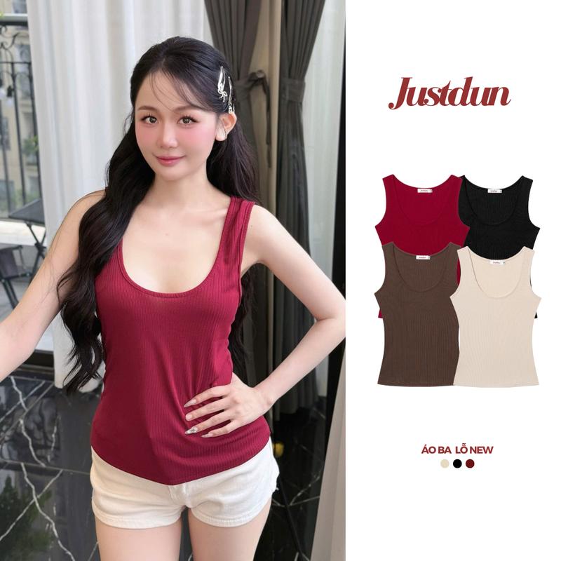 [XẢ KHO] Áo ba lỗ dáng rộng gân tăm thái thoáng mát JUSTDUN 4A