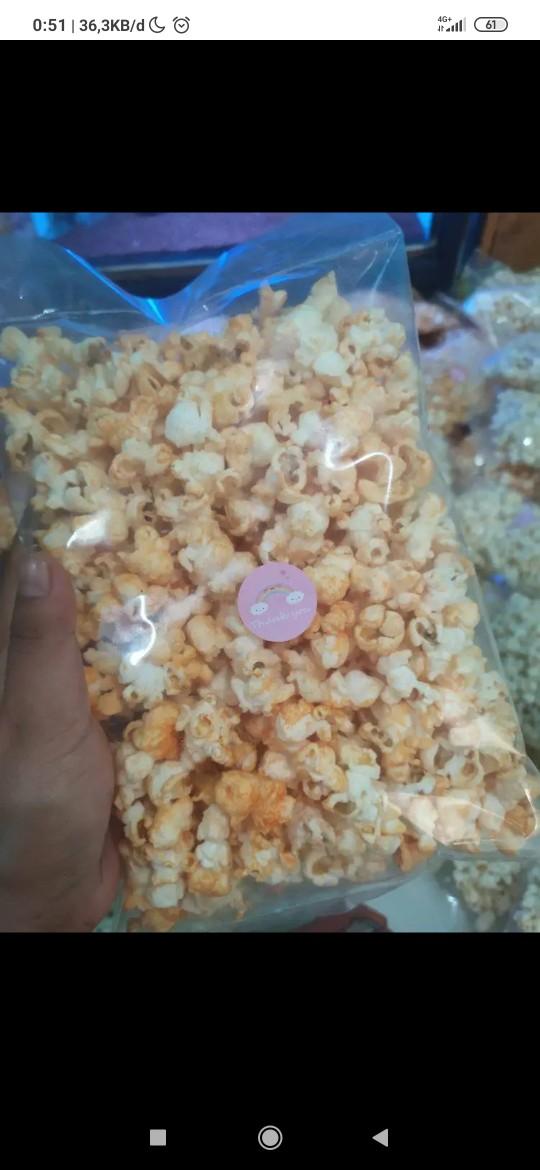 Pop corn aneka rasa Original,Balado dan cabe bubuk Popcorn