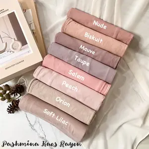 PASHMINA KAOS RAYON / PASMINA TURKEY PREMIUM POLOS HIJAB JILBAB MLEYOT WANITA MUSLIM part 3