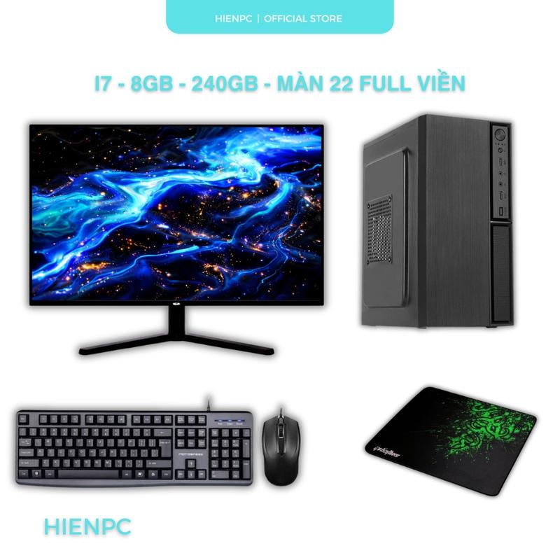 Bộ Máy Tính i7 8GB SSD 120GB Không LED Full Combo Màn 19 20 22 inch 2ND 22 inch…
