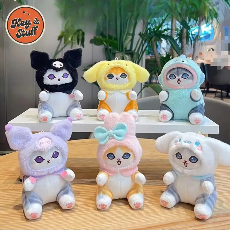 Gantungan Kunci Boneka Mofusan Kucing Cat Bando Sanrio Lucu Keychain Plush Bagcharm Ganci Lucu Gantungan Hiasan Tas Unik 0