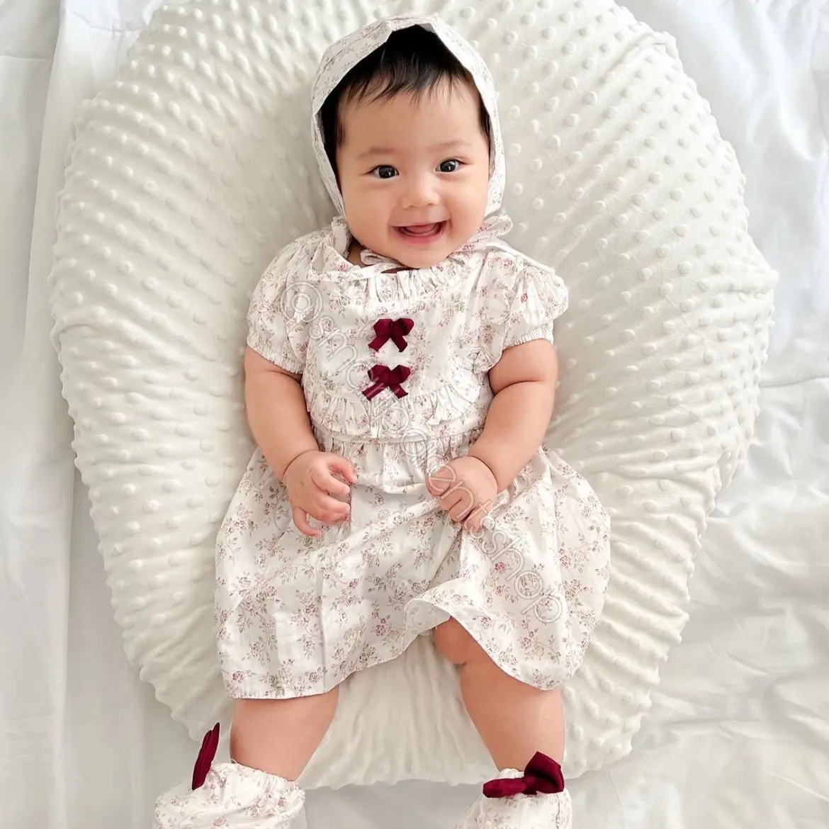Dress Anak Bayi Perempuan Newborn Usia 0-12 Bulan Lucu Pakaian Baby Girl Motif Bunga Pergi Kondangan Jalan Mall GEMI DRESS