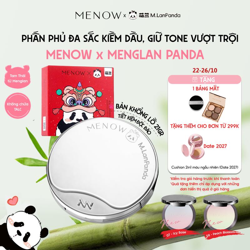Phấn Phủ Đa Sắc Khổng Lồ MENOW x MENGLAN PANDA Velvet Mist Complexion