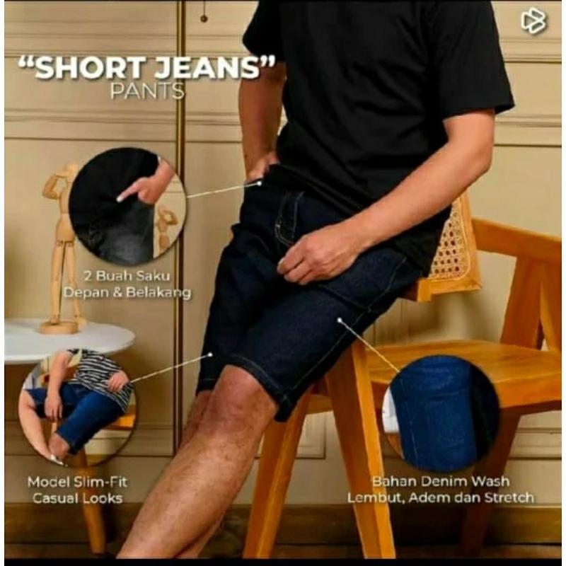 Product Introduction of CELANA JIENS PENDEK PRIA JIENS KOLOR RIP PINGGANG KARET Celana pendek jiens pria kolor terlaris (BISA COD) Celana pendek jiens keren pria distro murah 11