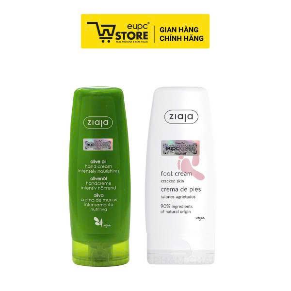 LIVE Combo Kem Dưỡng Da Tay Và Móng Ô Liu Ziaja 80ml & Kem Chân Hỗ Trợ Giảm Nứt Nẻ Gót Chân Ziaja 60ml EUPC STORE