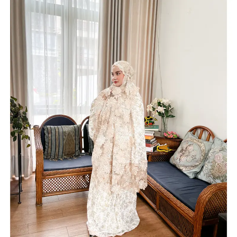 Mukena Dewasa Shabrina Renda Mewah Cantik Elegan mukena Ekslusif Mukena Katun Foil Super Nyaman Fashion Muslim Diskon Mukena Obral Mukena Murah 2