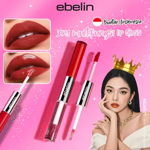 ebelin 3in1 Lip Gloss Dual-ended Liquid Lipstik Lip Velvet Matte Velvet High Pigment Tahan lama lip gloss