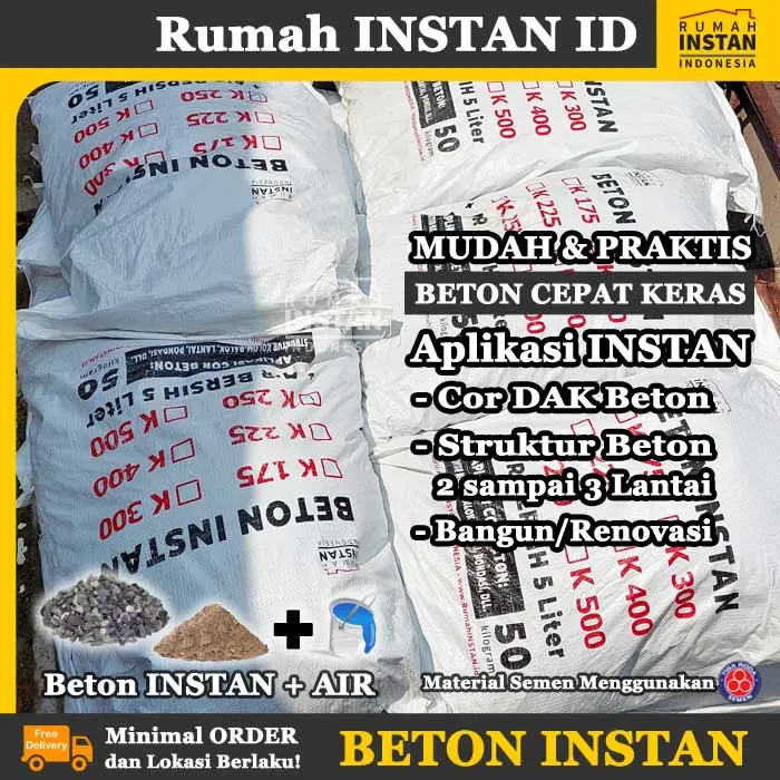 BETON INSTAN Mutu K400 Tambah Air LANGSUNG COR 2