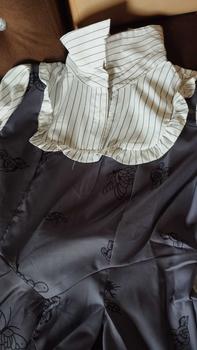Product Review of FADFAD[ready stock] Gaun Wanita Motif Bergaris Rok Panjang Berkerah Lengan Panjang Gaya Kasual from s**m 0