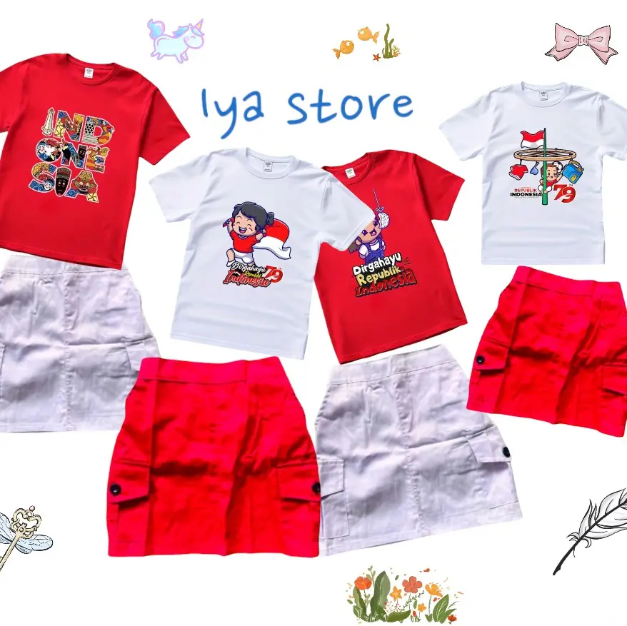 Setelan Mini Skirt cargo anak usia 1-12tahun bahan premium