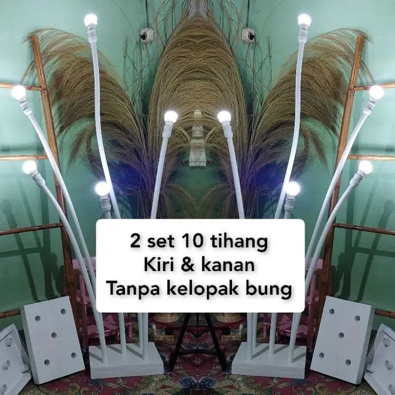 Standing Lampu Dekorasi.Standing lampu kelopak bunga, backdrop dekorasi pelaminan, Standing Lampu dekorasi.Rustic 3