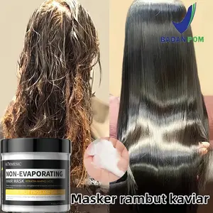 BPOM Hair Mask Masker Rambut Kaviar Keratin Hair Treatment 500G Memperbaiki Rambut Rusak Membuat Rambut Lembut Halus Dalam