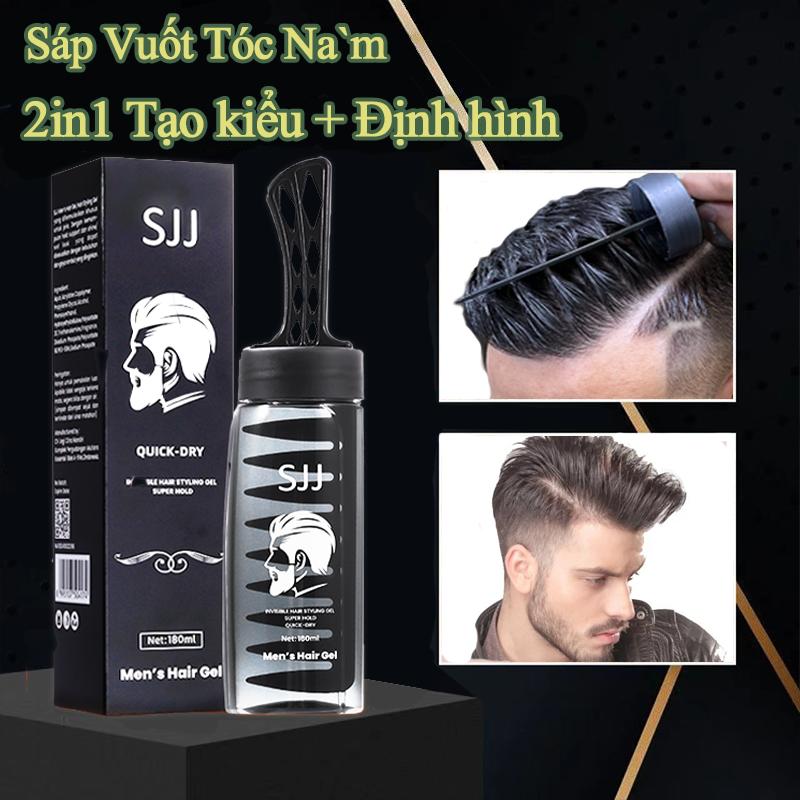 2in1 Sáp Vuốt Tóc Nam vuốt tóc kèm lược tạo kiểu nhanh giữ nếp lâu cả ngày Gel Tạo Kiểu Tóc Giữ Nếp Tóc Kèm Lược Cho Nam Nhanh Tiện Dụng  giữ nếp lâu cả ngày 100% xác thực sáp vuốt tóc nam