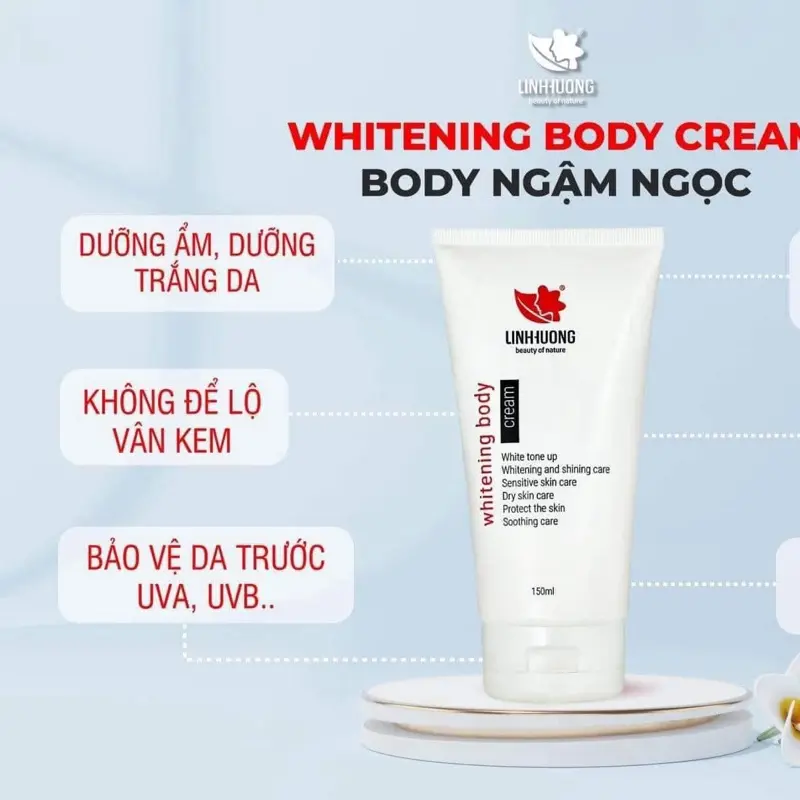 Kem chống nắng dưỡng trắng da toàn thân, chống nắng SPF 50+++ công nghệ mới Linh hương ( hsd 2028 hàng mới sx)