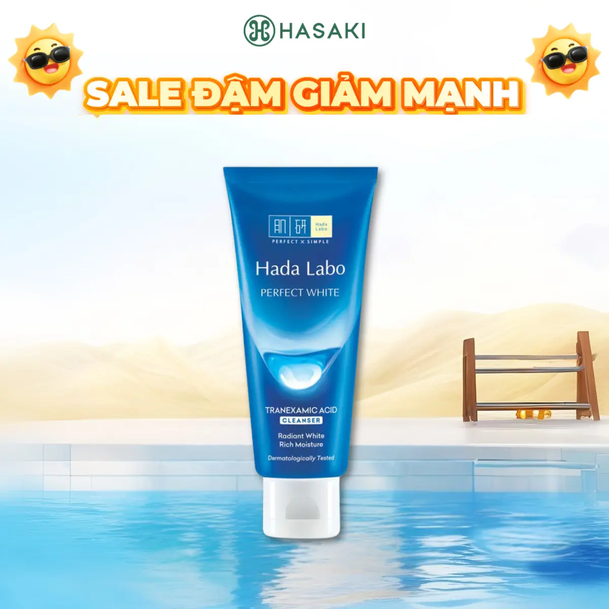Kem Rửa Mặt Hada Labo Sạch Sâu, Dưỡng Sáng Da 80g