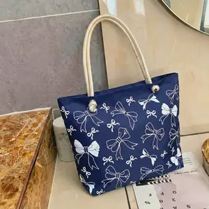 SENIVIA - Tas Wanita Sumbu Totebag Wanita Kuliah Motif Pita Tas Jinjing Bahu Wanita Minimalis Aesthetic