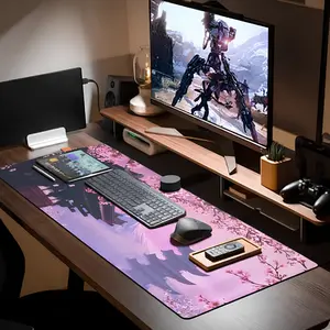 Alas Mouse /Meja Premium Motif Sederhana Cantik Halus Seperti Sutra Anti Selip Tahan Aus Ukuran 60x30 80x40 90x40 Cm