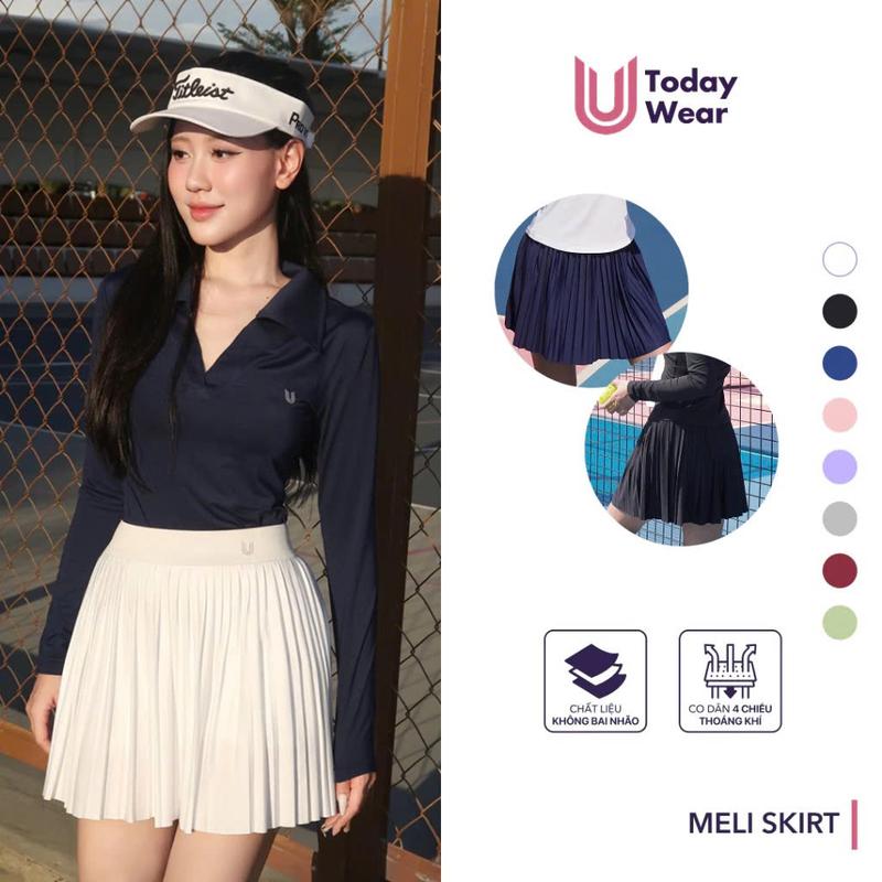 Meli Skirt - Chân váy ngắn thể thao Today U Wear trẻ trung năng động dễ phối đồ Sport, tập gym, cầu lông, pickleball, nữ tính, tôn dáng, không lộ