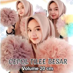 Ikat Rambur Scrunchie Jumbo Volum 20cm Anti Kempes Anti Pusing Cepol Hijab Premium Terlaris Elegan