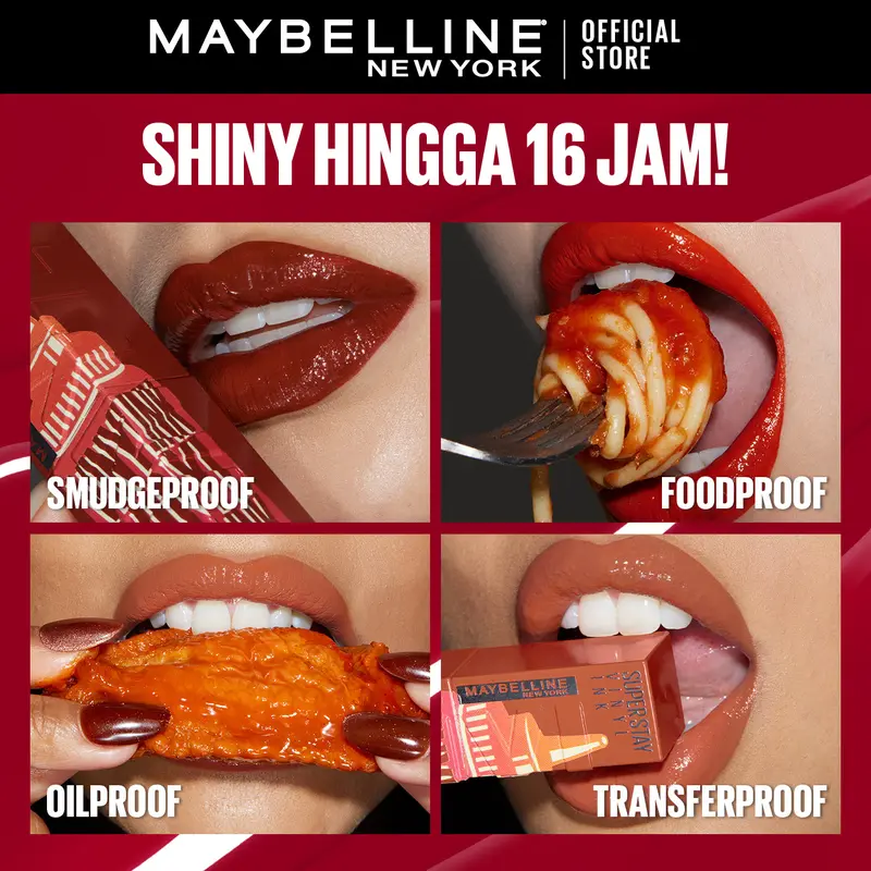 [PROMO GAJIAN] MAYBELLINE Superstay Vinyl Ink 4.2 ml - Shiny Pigmented Liquid Lipstik Lipstick Make Up Lipcream Longlasting 2