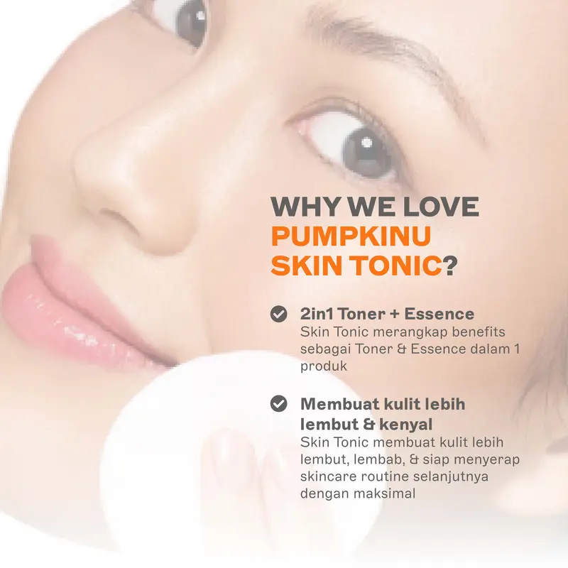 STUDIO TROPIK Pumpkinu Skin Tonic - Toner untuk mencerahkan/brightening kulit kusam | Flek hitam dan bekas jerawat pudar | Mengandung Alpha Arbutin, Pumpkin Extract dan Sea Buckthorn 3